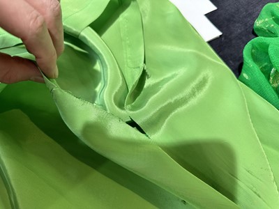 Lot 289 - A Thea Porter green chiffon dress, 1970s