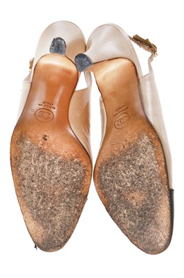 Lot 10 - A pair of Chanel shoes and a Chanel hat, late 1980s-early 1990s