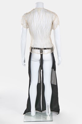 Lot 144 - A pair of Carol Christian Poell men's backless black cotton trousers, circa 2000