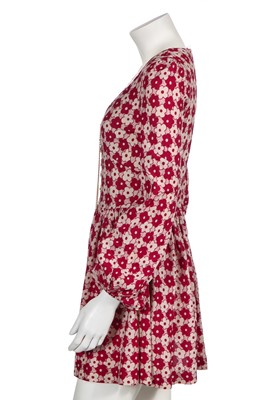 Lot 315 - A rare Cathy McGowan's Boutique floral print mini dress, late 1960s