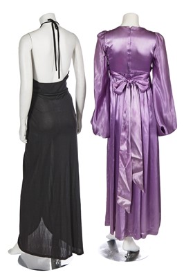 Lot 283 - A Biba purple satin dress, circa 1969