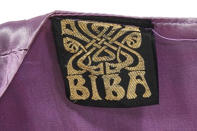 Lot 283 - A Biba purple satin dress, circa 1969