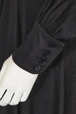 Lot 262 - An Yves Saint Laurent black crêpe maxi dress, 1970s