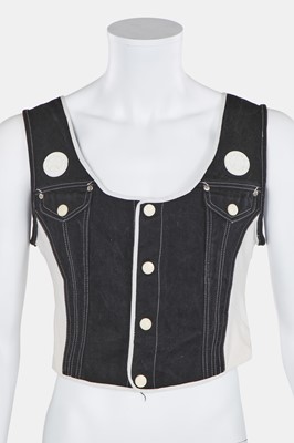 Lot 76 - A Jean Paul Gaultier men's black and white 'Converse' waistcoat, 'Casanova at the Gym' collection, Spring-Summer 1992