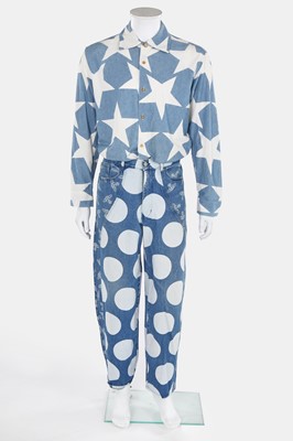Lot 41 - A Vivienne Westwood men's printed cotton ensemble, 'Mini Crini' collection, Spring-Summer 1986