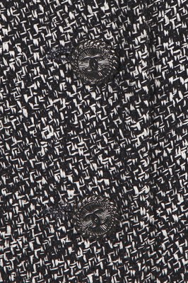 Lot 11 - A Chanel black and white silk tweed jacket, Spring-Summer 2007