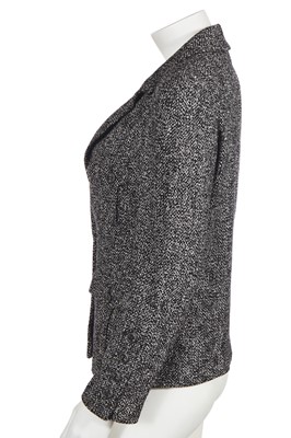 Lot 11 - A Chanel black and white silk tweed jacket, Spring-Summer 2007
