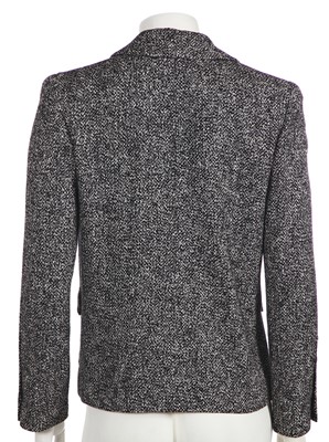 Lot 11 - A Chanel black and white silk tweed jacket, Spring-Summer 2007