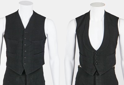 Lot 11 - A group of gentlemen's black wool formalwear, 1910-1930