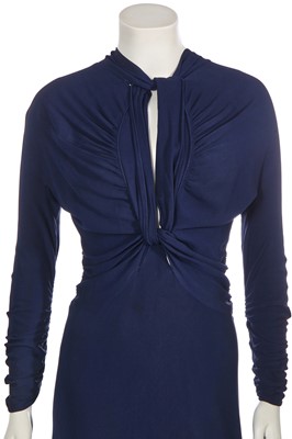 Lot 336 - A Maggy Rouff haute couture navy-blue silk crêpe cocktail dress, circa 1935