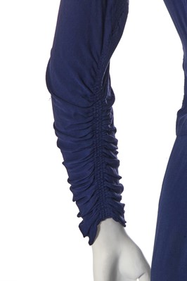 Lot 336 - A Maggy Rouff haute couture navy-blue silk crêpe cocktail dress, circa 1935