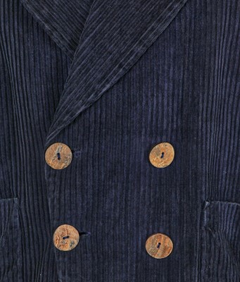 Lot 37 - A John Galliano navy jumbo cord jacket, 'The Ludic Game' collection Autumn-Winter, 1985-86