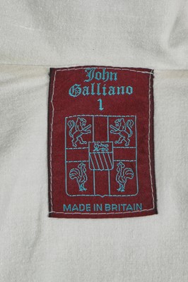 Lot 40 - A rare John Galliano cotton and linen shirt, 'Fallen Angels' collection, Spring-Summer 1986