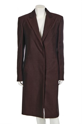 Lot 88 - A Gucci by Tom Ford maroon wool coat, Autumn-Winter 1997-98