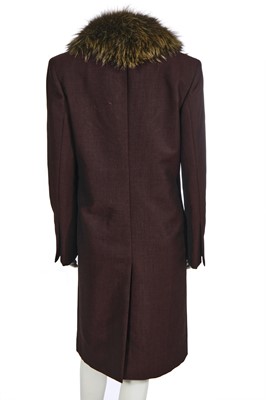 Lot 88 - A Gucci by Tom Ford maroon wool coat, Autumn-Winter 1997-98