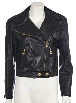 Lot 13 - A Chanel black leather jacket, Autumn-Winter 1993-94