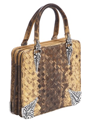 Lot 33 - A Bottega Veneta limited edition brown intrecciato handbag, 2016