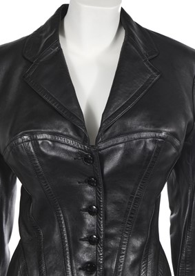 Lot 215 - An Azzedine Alaïa leather corset jacket, Autumn-Winter 1987-88