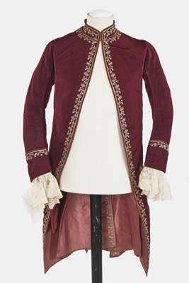 Lot 3 - An unusual reversible men's  silk tailcoat, late 18th-early 19th century
