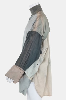 Lot 38 - A John Galliano patchwork linen 'Big' shirt, 'The Ludic Game' collection, Autumn-Winter 1985-86