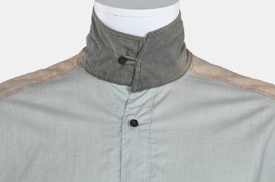 Lot 38 - A John Galliano patchwork linen 'Big' shirt, 'The Ludic Game' collection, Autumn-Winter 1985-86