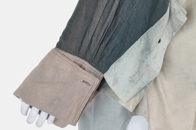 Lot 38 - A John Galliano patchwork linen 'Big' shirt, 'The Ludic Game' collection, Autumn-Winter 1985-86