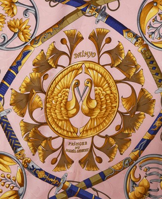 Lot 24 - Three Hermès printed silk scarves
