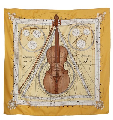 Lot 24 - Three Hermès printed silk scarves