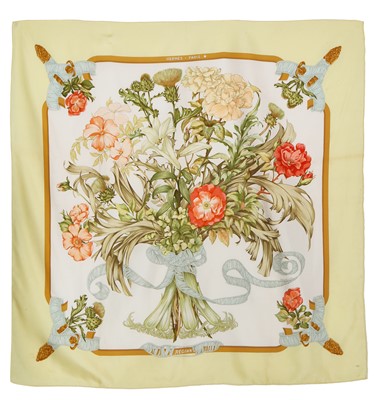 Lot 24 - Three Hermès printed silk scarves