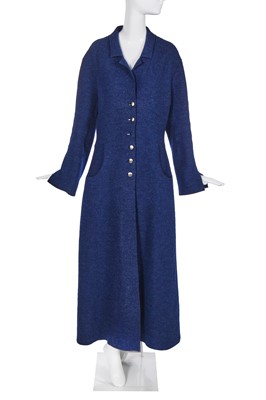 Lot 2 - A Chanel blue wool coat, Autumn-Winter 1999-2000