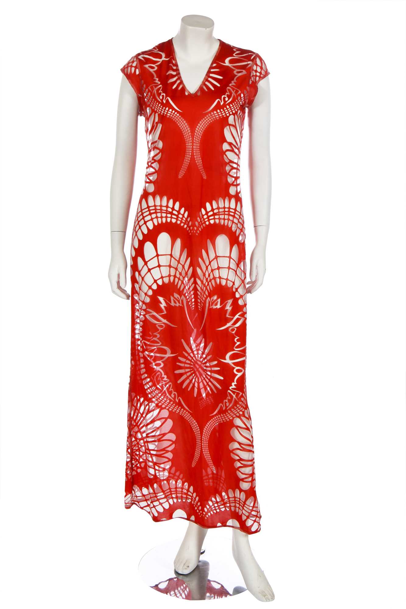 Lot 75 - A Jean Paul Gaultier orange viscose dress, circa 2000