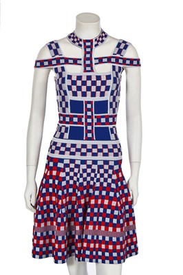 Lot 42 - An Alexander McQueen by Sarah Burton textured jersey cocktail dress, commercial collection, Spring-Summer 2014