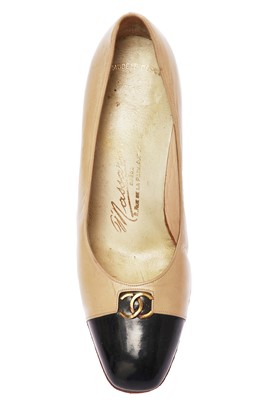 Lot 14 - Two pairs of Chanel haute couture shoes, 1960s