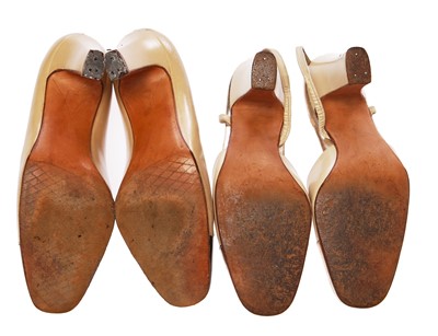 Lot 14 - Two pairs of Chanel haute couture shoes, 1960s