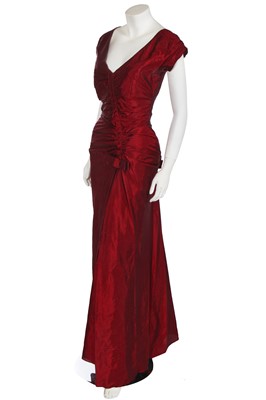 Lot 68 - A Christian Dior by John Galliano burgundy silk evening dress, pre-collection 2006