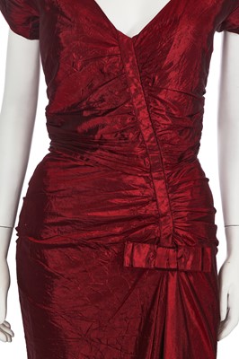 Lot 68 - A Christian Dior by John Galliano burgundy silk evening dress, pre-collection 2006