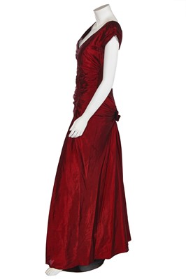 Lot 68 - A Christian Dior by John Galliano burgundy silk evening dress, pre-collection 2006