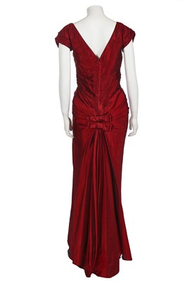 Lot 68 - A Christian Dior by John Galliano burgundy silk evening dress, pre-collection 2006