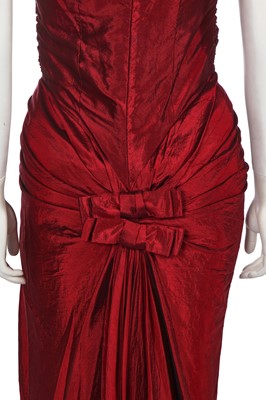 Lot 68 - A Christian Dior by John Galliano burgundy silk evening dress, pre-collection 2006