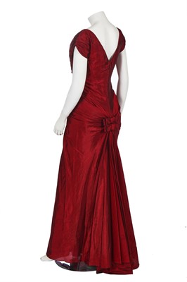Lot 68 - A Christian Dior by John Galliano burgundy silk evening dress, pre-collection 2006