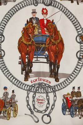 Lot 32 - A group of Hermès equestrian themed silk scarves