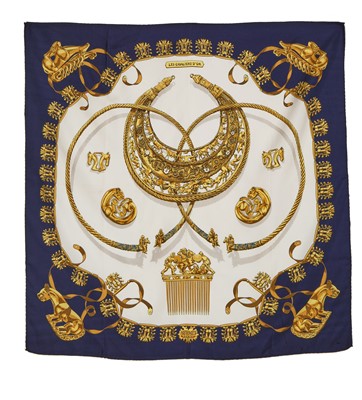Lot 32 - A group of Hermès equestrian themed silk scarves