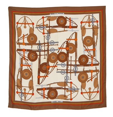Lot 32 - A group of Hermès equestrian themed silk scarves