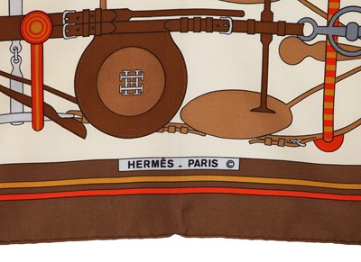 Lot 32 - A group of Hermès equestrian themed silk scarves