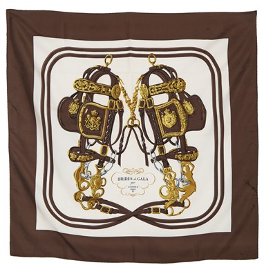 Lot 32 - A group of Hermès equestrian themed silk scarves