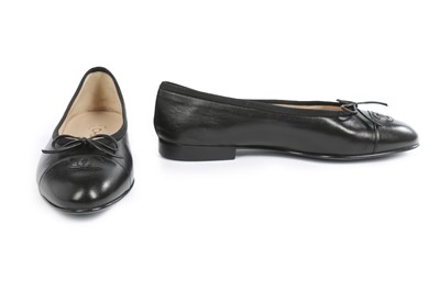 Lot 4 - Three pairs of Chanel shoes, modern, stamped...
