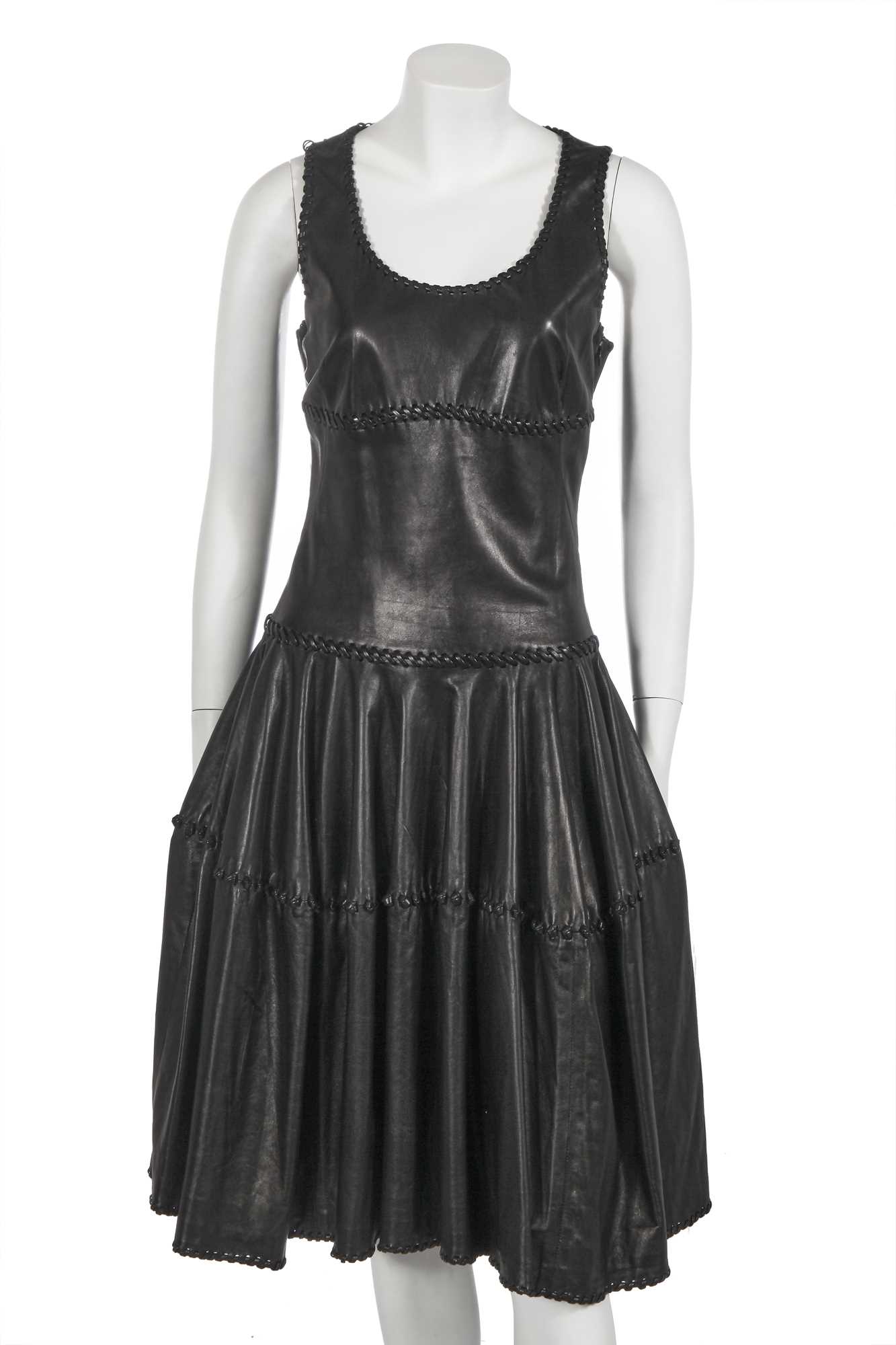 Lot 45 - An Alexander McQueen by Sarah Burton leather dress, 2012 studio sample