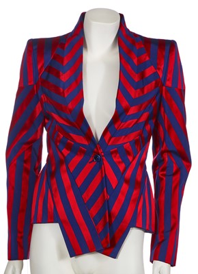 Lot 47 - An Alexander McQueen striped jacket, Resort 2010