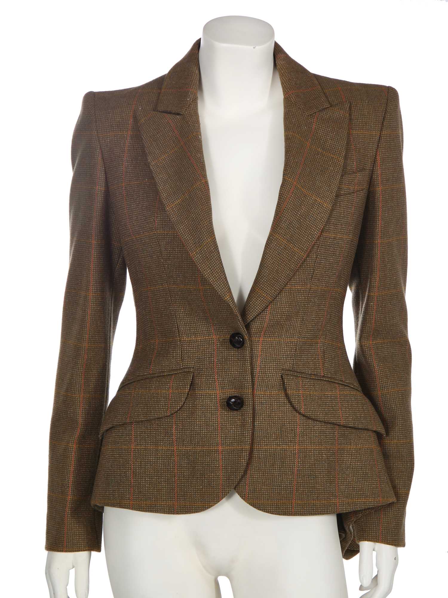 Lot 58 - An Alexander McQueen tweed hacking jacket, pre-collection, Autumn-Winter 2009-10