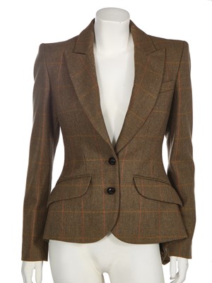 Lot 58 - An Alexander McQueen tweed hacking jacket, pre-collection, Autumn-Winter 2009-10